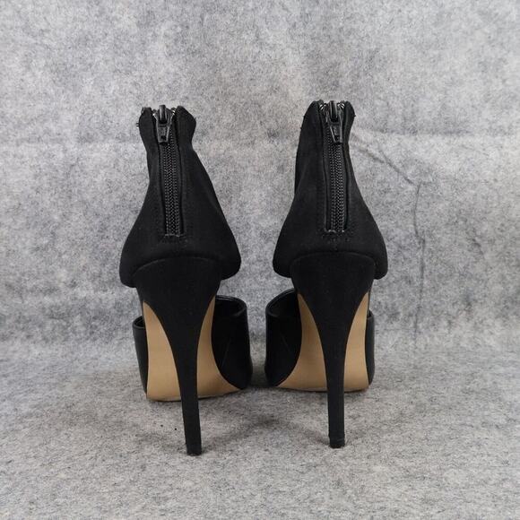 Apt 9 Shoes Womens 7 Pump Stiletto Ankle Strap Open Toe Fashion Formal Black Zip - Picture 6 of 14